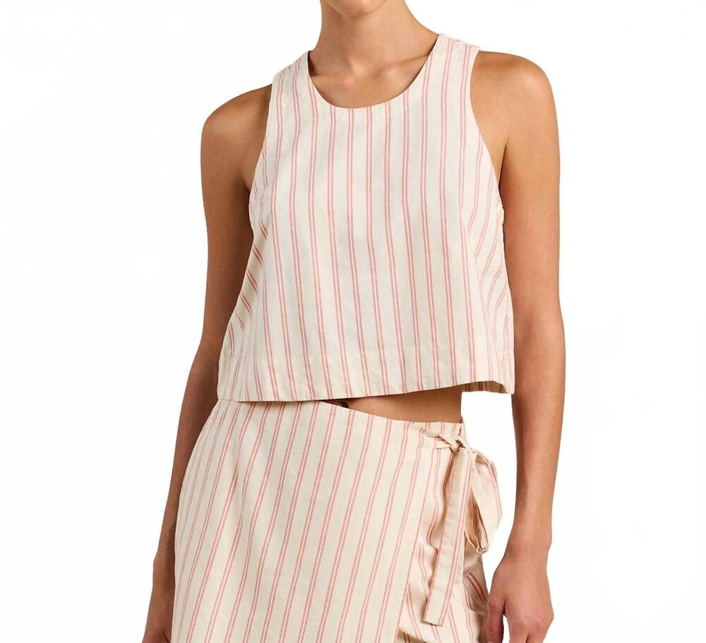 NEW TROVATA ester tank top in porto stripe